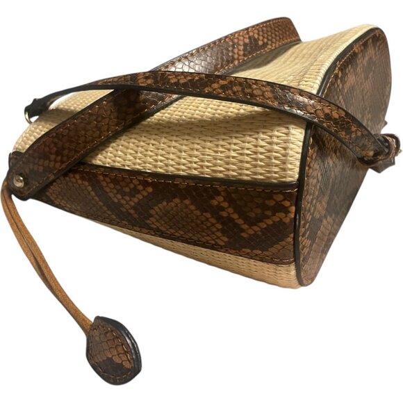 Snakeskin Mini Bucket Bag w/drawstring top! - Picture 4 of 14